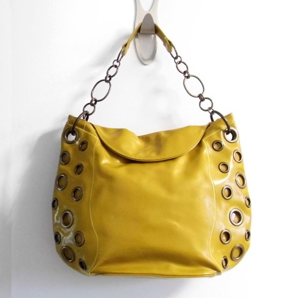 CHI by Falchi Mustard Grommet Hobo Bag - Picture 2 of 9